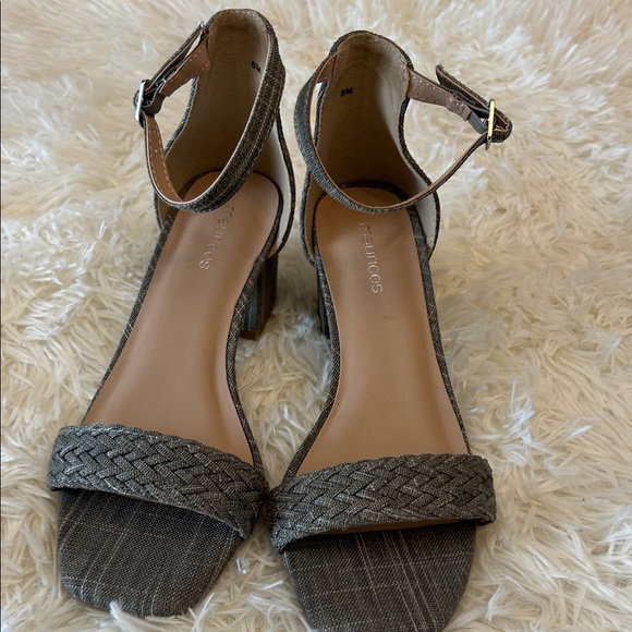 Maurices Taupe Braided Front Ankle-Strap Block Heel Sandal - Picture 7 of 14